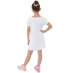 Personalized Any Text Hand Draw Flower Kids  Short Sleeve Velvet Dress View5