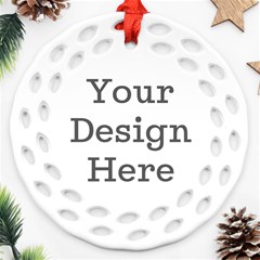 Pattern Black 1 Ornament (Round Filigree) View1