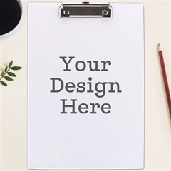 Personalized Floral Memo Style Name A4 Acrylic Clipboard A4 Acrylic Clipboard View1