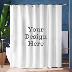 Personalized Elegant Photo Frame Family Name Any Text Shower Curtain Shower Curtain 60  x 72  (Medium) View1