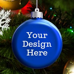 Personalized Name Christmas Tree LED Glass Round Ornament View2