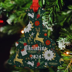 Vintage Monogram Flower Ornament (Christmas Tree)  View2