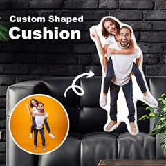 Personalized Photo in Merchant Businessman Cartoon Style Custom Shaped Cushion Cut To Shape Cushion Case View1