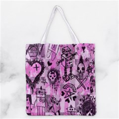 Pink Scene Kid Sketches Grocery Tote Bag