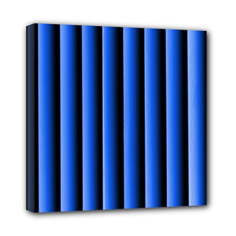 Blue Lines Background Mini Canvas 8  X 8 