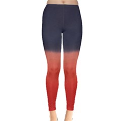 Navy Red Tie Dye Leggings