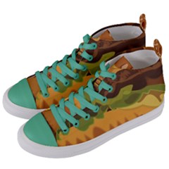 Burger Women s Mid-top Canvas Sneakers