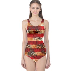 American Flag Usa Symbol National One Piece Swimsuit