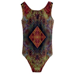 Autumn Kaleidoscope Art Pattern Kids  Cut-out Back One Piece Swimsuit