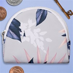 White Blossom Horseshoe Style Canvas Pouch