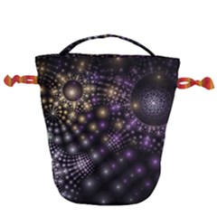 Fractal Spheres Glitter Design Drawstring Bucket Bag