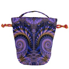 Abstract Fractal Pattern Artwork Drawstring Bucket Bag