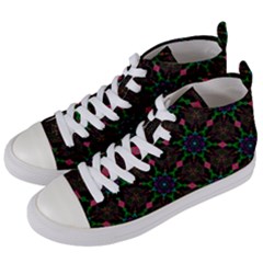 Backgrounds Pattern Wallpaper Color Women s Mid-top Canvas Sneakers
