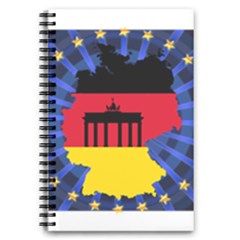 Republic Germany Deutschland Map 5 5  X 8 5  Notebook