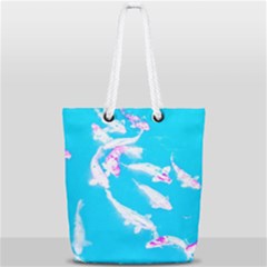 Koi Carp Scape Full Print Rope Handle Tote (small)