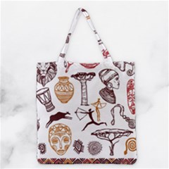 Africa Doodle Set Grocery Tote Bag