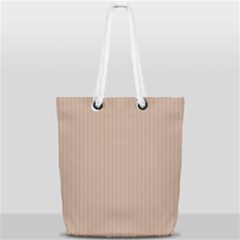 Toasted Almond & Black - Full Print Rope Handle Tote (small)
