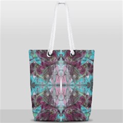 Marbling Symmetry Full Print Rope Handle Tote (small)