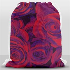 Roses-red-purple-flowers-pretty Drawstring Bag (large)