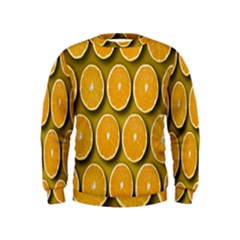 Orange Slices Cross Sections Pattern Kids  Sweatshirt