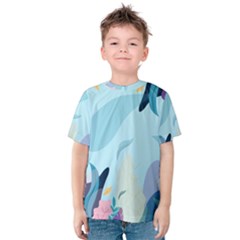 Leaves Leaf Nature Background Plant Kids  Cotton Tee