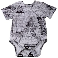 Antique Mercant Map  Baby Short Sleeve Bodysuit
