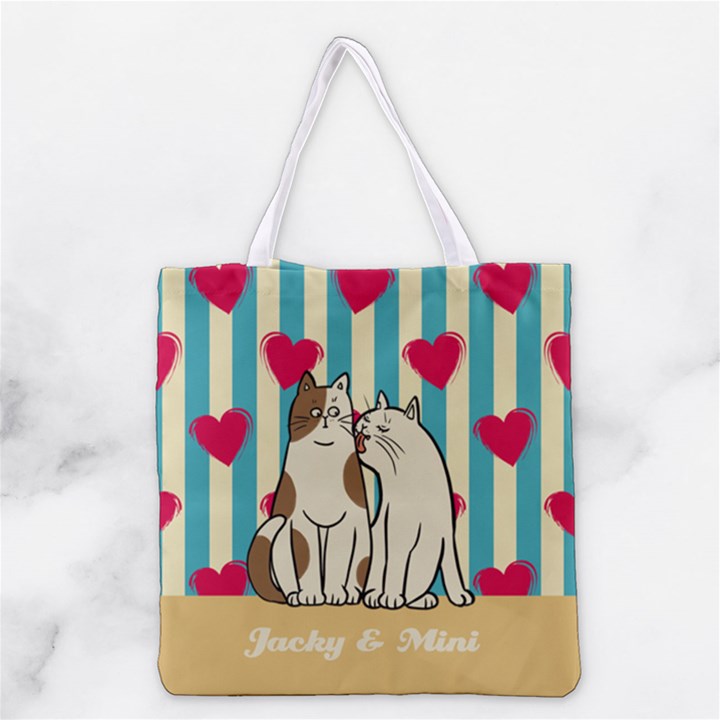 Couple Memo Grocery Tote Bag