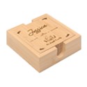 Personalized Family Name Bamboo Coaster Set View2