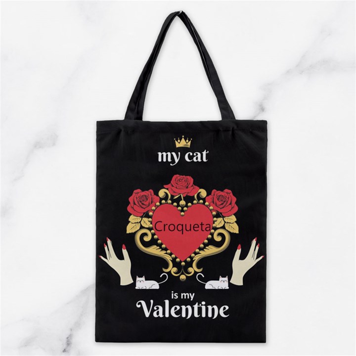 Personalized Cat Valentines Classic Tote Bag