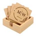 Personalized Wedding Family Name Bamboo Coaster Set View1