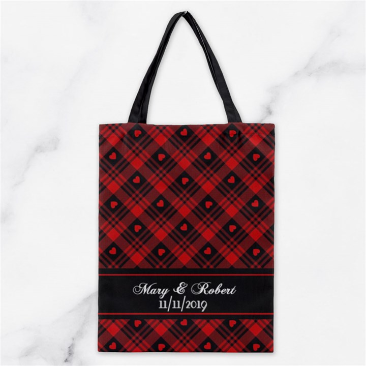 Valentine Plaid Pattern 1 Classic Tote Bag