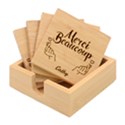 Personalized Hand Love Thank You Name Bamboo Coaster Set View1