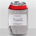 Personalized Marble Frame Wedding Family Name Can Cooler View1