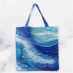 Water Waves Grocery Tote Bag