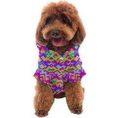 Colorful Trendy Chic Modern Chevron Pattern Dog Coat