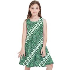 Batik-green Kids  Skater Dress