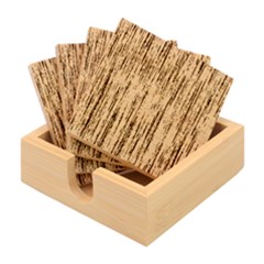 Dark Digital Wood Like Bamboo Coaster Set
