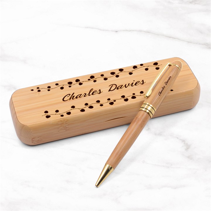 Personalized Name Alderwood Pen Set