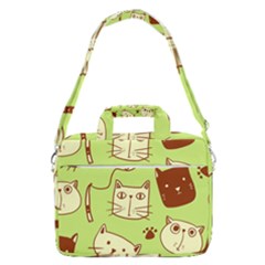 Cute-hand-drawn-cat-seamless-pattern Macbook Pro 16  Shoulder Laptop Bag