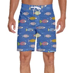 Sea Fish Blue Submarine Animal Men s Beach Shorts