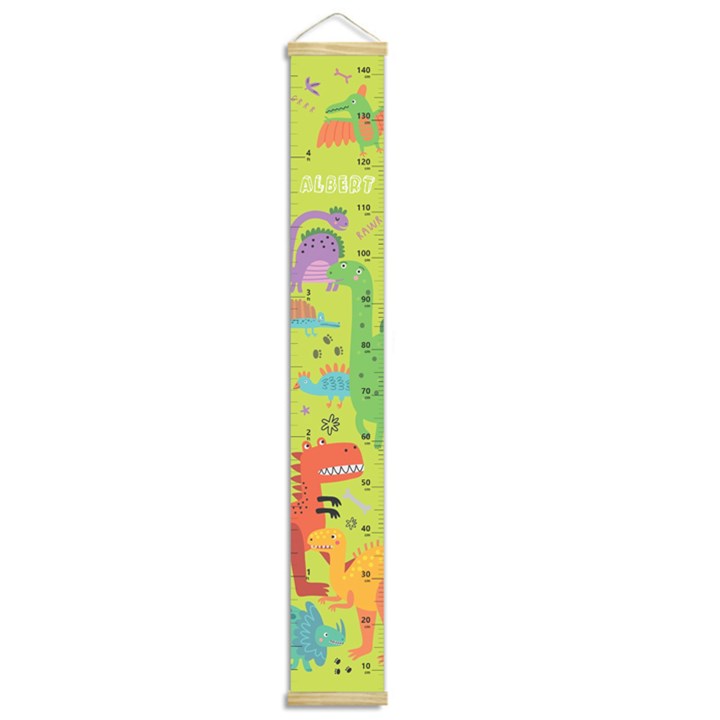 Personalized Dinosaur Name Growth Chart Height Ruler For Wall