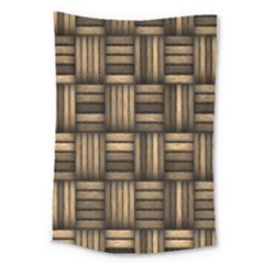 Brown Weaving Texture, Macro, Brown Wickerwork Large Tapestry