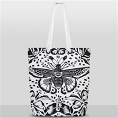 Moth Full Print Rope Handle Tote (small)