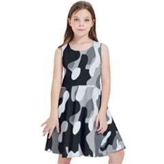 Dark Camouflage, Military Camouflage, Dark Backgrounds Kids  Skater Dress
