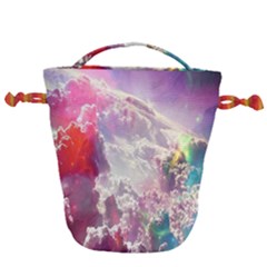 Clouds Multicolor Fantasy Art Skies Drawstring Bucket Bag