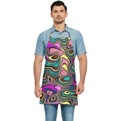 Bending Rotate Distort Waves Kitchen Apron