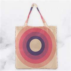 Circles Pattern Bullseye Cream Grocery Tote Bag