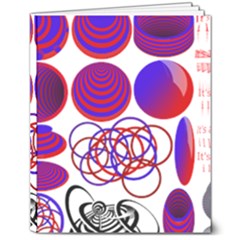 Illusion Optical Illusion Pattern 8  X 10  Hardcover Notebook