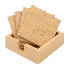Cute Pink Sakura Flower Pattern Bamboo Coaster Set