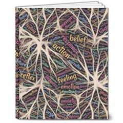 Mental Human Experience Mindset Pattern 8  X 10  Hardcover Notebook